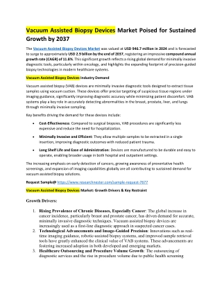Vacuum Assisted Biopsy Devices Market