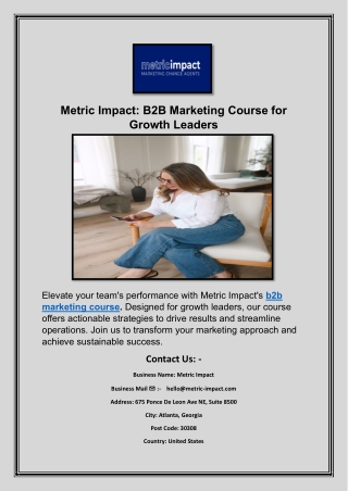 Metric Impact  B2B Marketing Course for Growth Leaders (1)