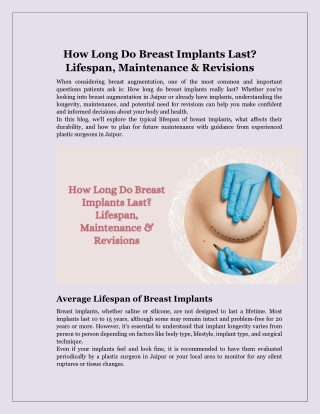 How Long Do Breast Implants Last: Lifespan, Maintenance & Revisions