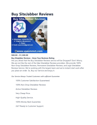 Buy SiteJabber Reviews