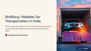Reliable Car Transportation in India