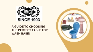 A Guide to Choosing the Perfect Table Top Wash Basin