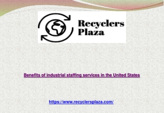 Benefits of industrial staffing services in the United States