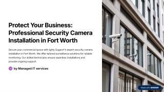 Security Camera Installation Fort Worth – Ighty Support