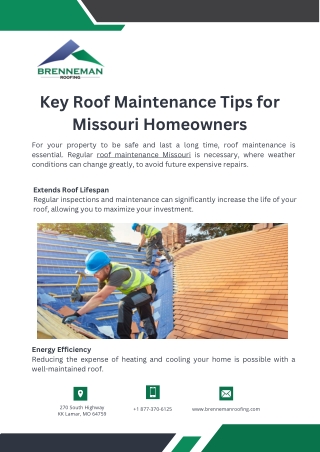 Roof Maintenance Missouri - Brenneman Roofing