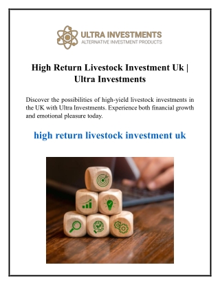 High Return Livestock Investment Uk