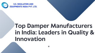 Top Damper Manufacturers in India Leaders in Quality & Innovation