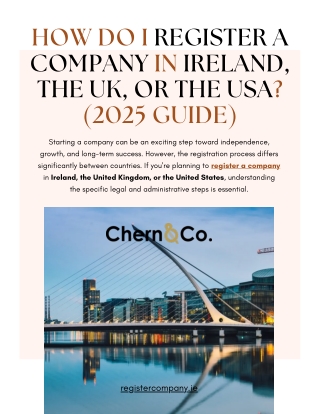 How Do I Register a Company in Ireland, the UK, or the USA (2025 Guide)