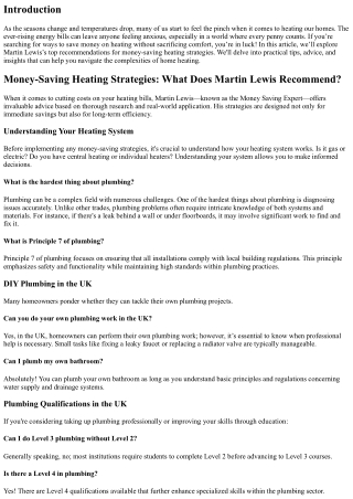 **Money-Saving Heating Strategies: What Does Martin Lewis Recommend?**