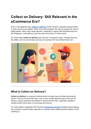 Collect on Delivery - Still Relevant in the eCommerce Era