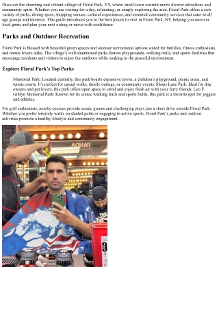 Places to Visit in Floral Park, NY: Top Attractions &amp; Community Highlights