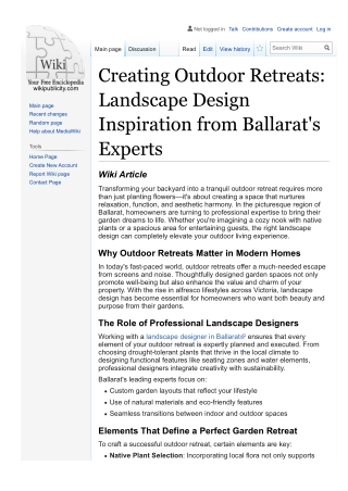 Creating Outdoor Retreats Landscape Design Inspiration from Ballarat's Experts