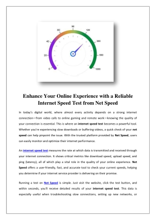 Speed test | Check Your Internet Speed Now