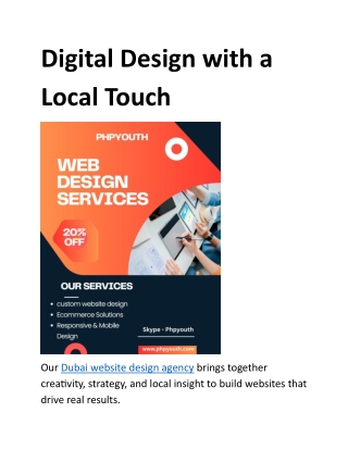Digital Design with a Local Touch