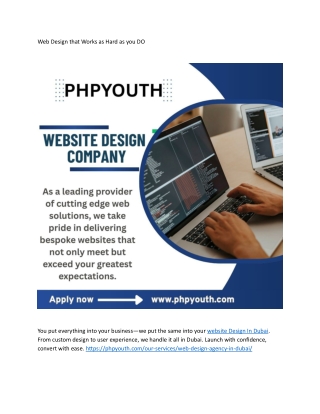 Web Design that Works as Hard as you DO