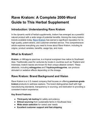 Rave Kratom: A Complete 2000-Word Guide to This Herbal Supument (54)