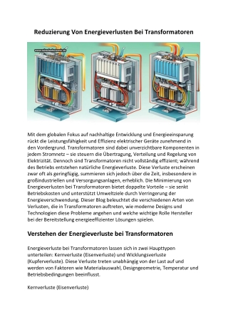 Ausfallarten von Transformatoren und Strategien zur vorbeugenden Wartung