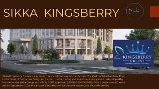 Premium Studio Apartments in Dehradun – Sikka Kingsberry Greens Presentation