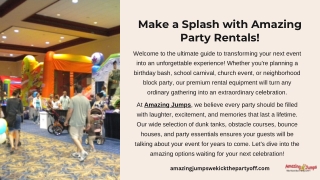 Make a Splash with Amazing Party Rentals!