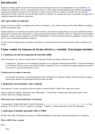 Cómo vender en Amazon de forma efectiva y rentable: 10 consejos clave