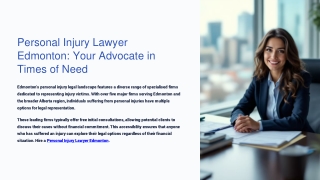 Personal Injury Lawyer Edmonton Your Advocate in Times of Need