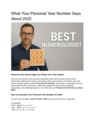 What Your Personal Year Number Says About 2025