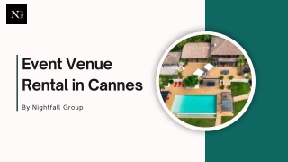 Event Venue Rental in Cannes