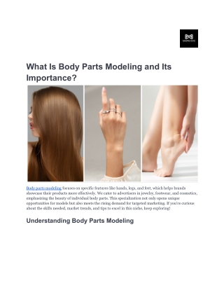 What Is Body Parts Modeling and Its Importance-Mapsstudio