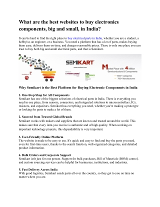What are the best websites to buy electronics components big and small in India