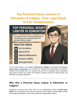 Best Personal Injury Lawyer Edmonton – Free Legal Advice & Maximum Settlement