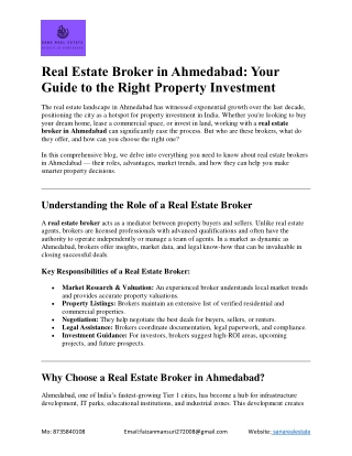 Real Estate Broker in Ahmedabad