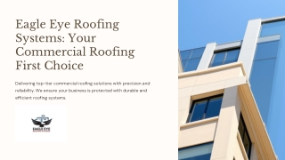 Eagle Eye Roofing Systems: Commercial Roofing Services First Choice