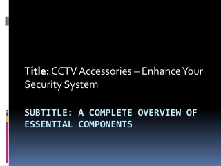 CCTV Accessories