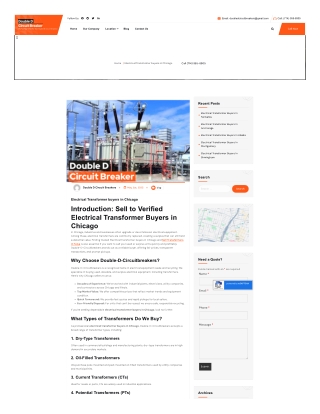 Electrical Transformer buyers in Chicago