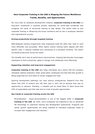 How Corporate Training in the UAE is Shaping the Future Workforce_ Trends, Benefits, and Opportunities
