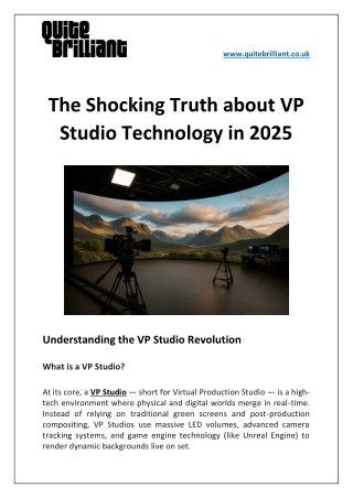 The Shocking Truth About VP Studio Technology in 2025