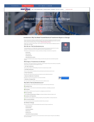 Electrical Transformer buyers in Chicago