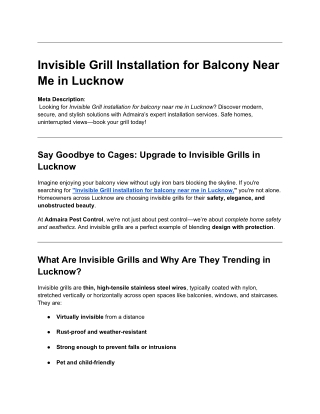 blog _ Invisible Grill Installation for Balcony Near Me in Lucknow