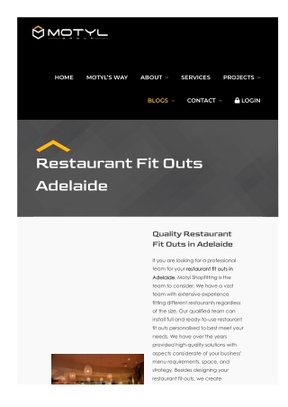 Restaurant Fit Outs Adelaide