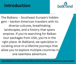 Balkan Tour Packages