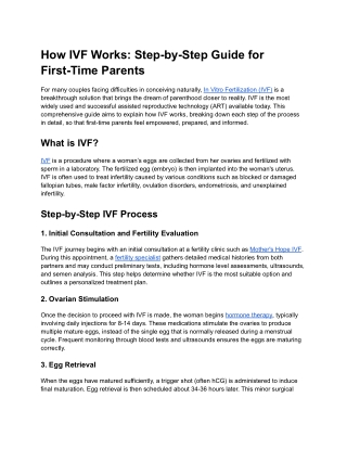How IVF Works_ Step-by-Step Guide for First-Time Parents