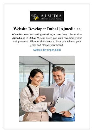 Website Developer Dubai | Ajmedia.ae