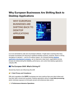 Why European Businesses Are Shifting Back to Desktop Applications