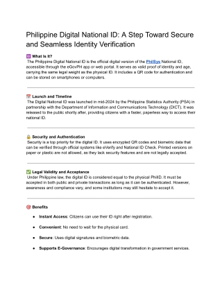 Philippine Digital National ID_ A Step Toward Secure and Seamless Identity Verification