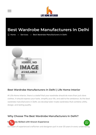 Best Wardrobe Manufacturers In Delhi