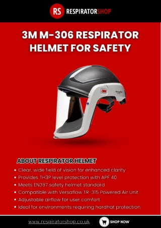 3M M-306 Respirator Helmet for Safety - Respirator Shop