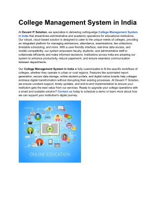 College Management System in India