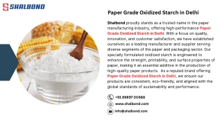 Paper Grade Oxidized Starch in Delhi