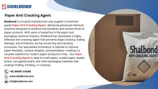 Paper Anti Cracking Agent