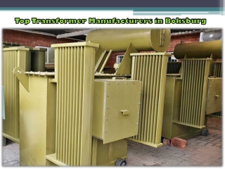 Top Transformer Manufacturers in Boksburg